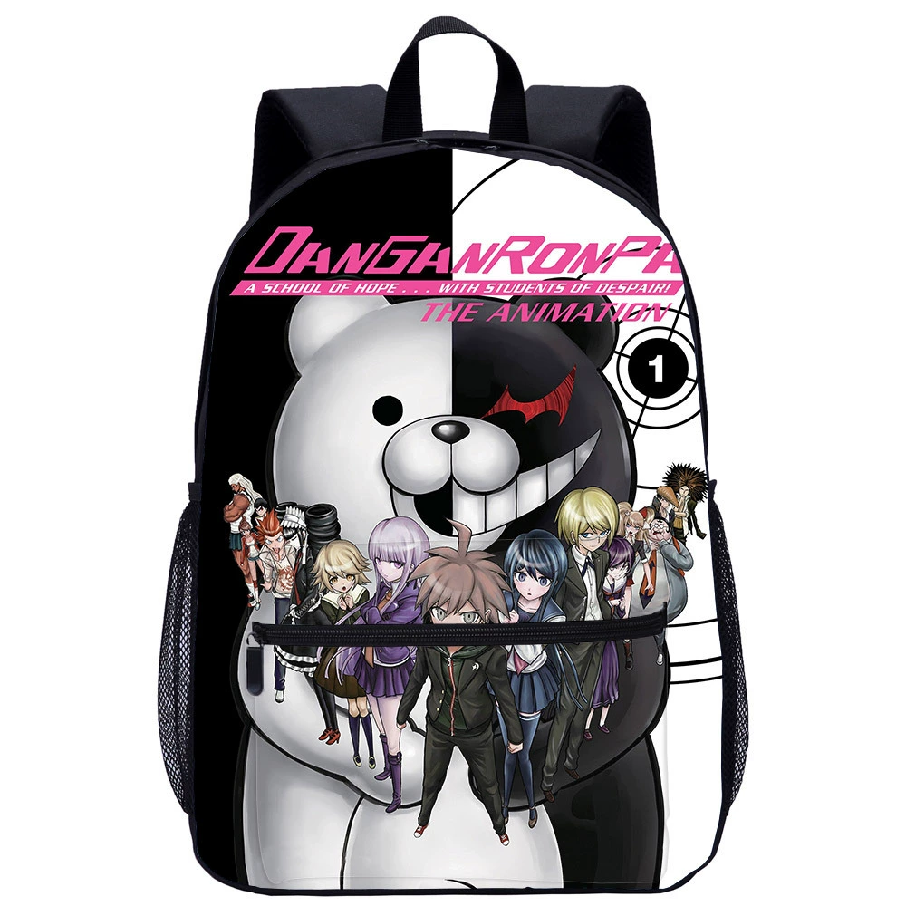 [Учебный рюкзак Danganronpa школьный рюкзак 17 дюймов большой вместимости с принтом 3D]