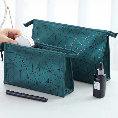 Lingge Cosmetic Bag PU Waterproof Toiletries Bag Travel Portable Cosmetic Storage Bag Storage Bag Factory Direct Sales