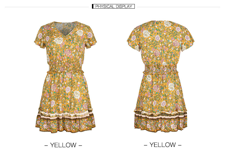 women s bohemian style elegant dress spring and summer cotton and linen floral skirt NSKA1060