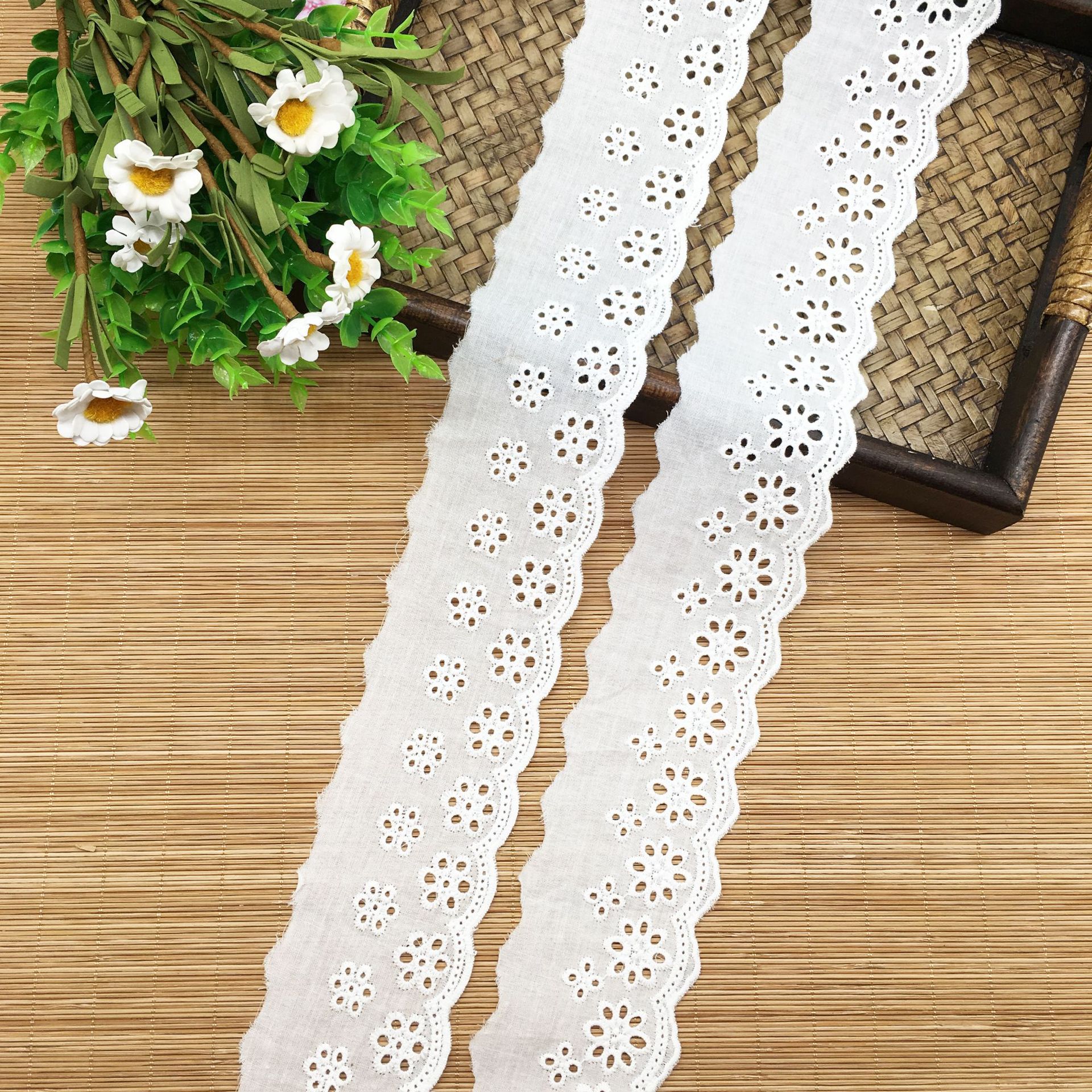 厂家直销纯棉刺绣蕾丝花边童装女装花边辅料手工DIY抱枕装饰蕾丝