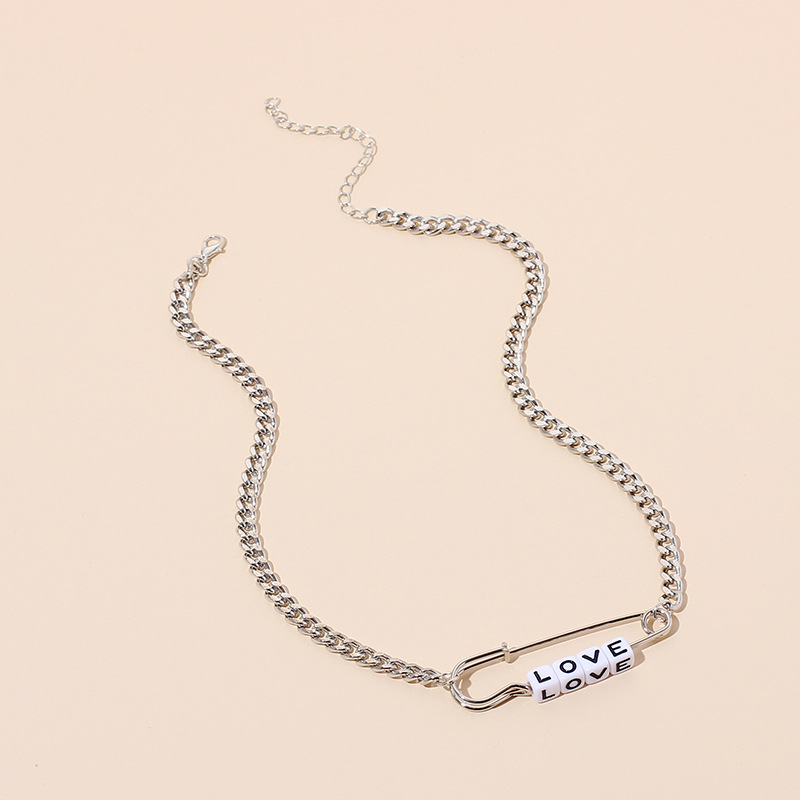 27g Weight Necklace Classification Wedding, Travel Occasion Women'S Gender Fashion Style Silver Color New Simple Necklace 1