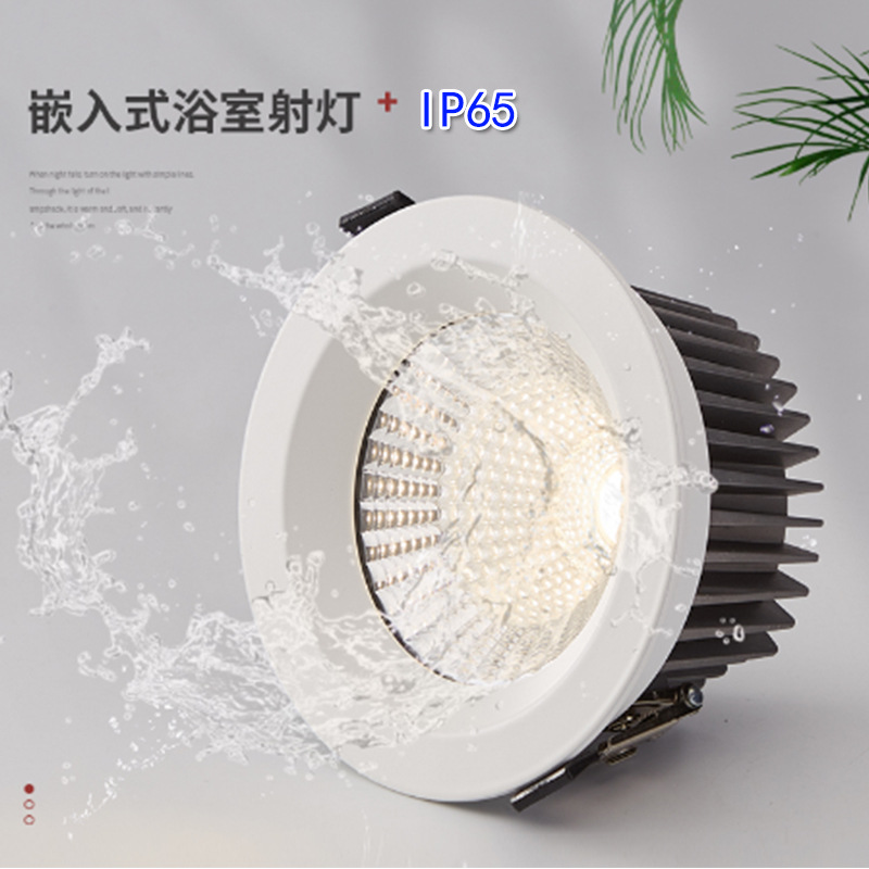 LED Downlight Embedded IP65 waterproof Fog hotel Kitchen Lights Shower Room TOILET Restroom Waterproof tube lamp