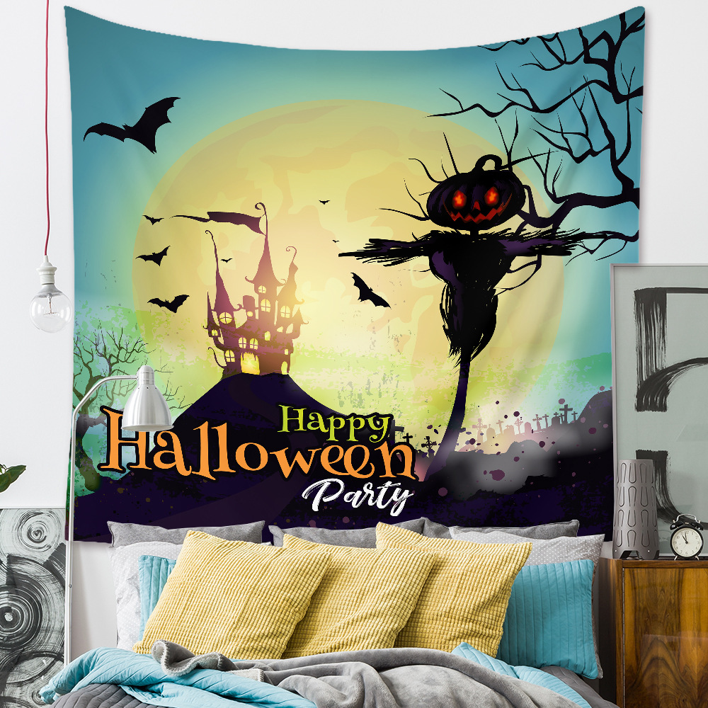 Halloween Room Wall Decoration Background Cloth Fabric Painting Tapestry Wholesale Nihaojewelry display picture 44