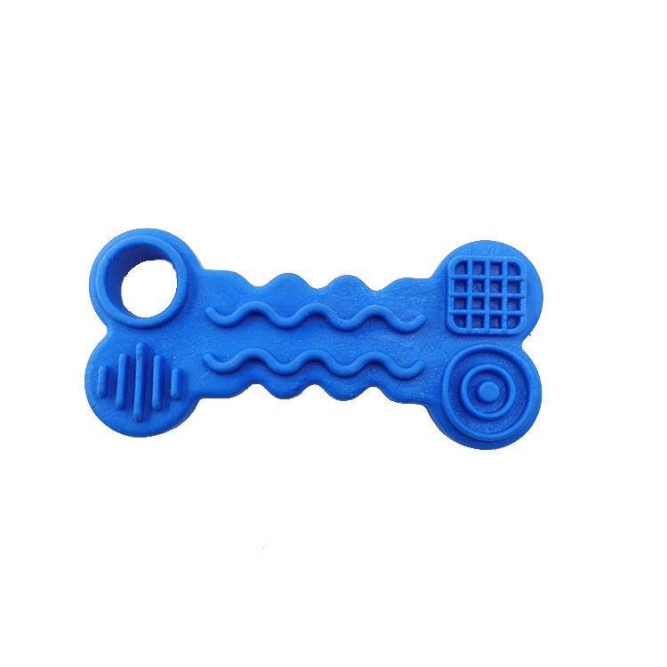 Amazon TPR sólido galleta limpieza molar curva hueso perro mascota mordedura de juguete suministro directo fábrica en stock