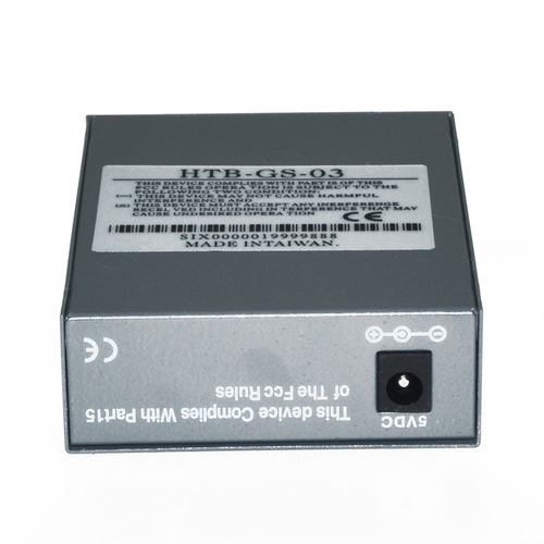 A single-mode dual-fiber external gigabit optical fiber transmitter/receiver HTB-GS-03, one unit
