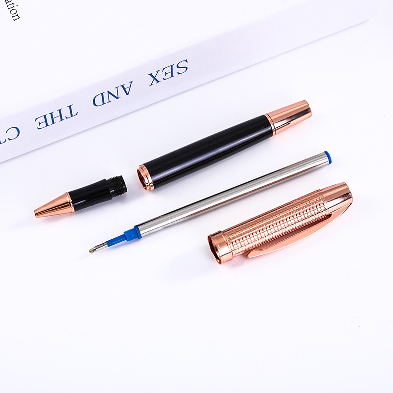 Fábrica al por mayor negocio de metal firma pluma negocio grano pluma tallada metal pluma regalo pluma firma pluma personalización