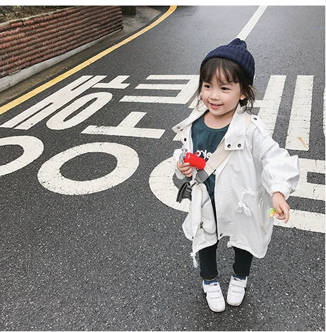 Jacket, autumn trench coat, Korean style, children's clothing
