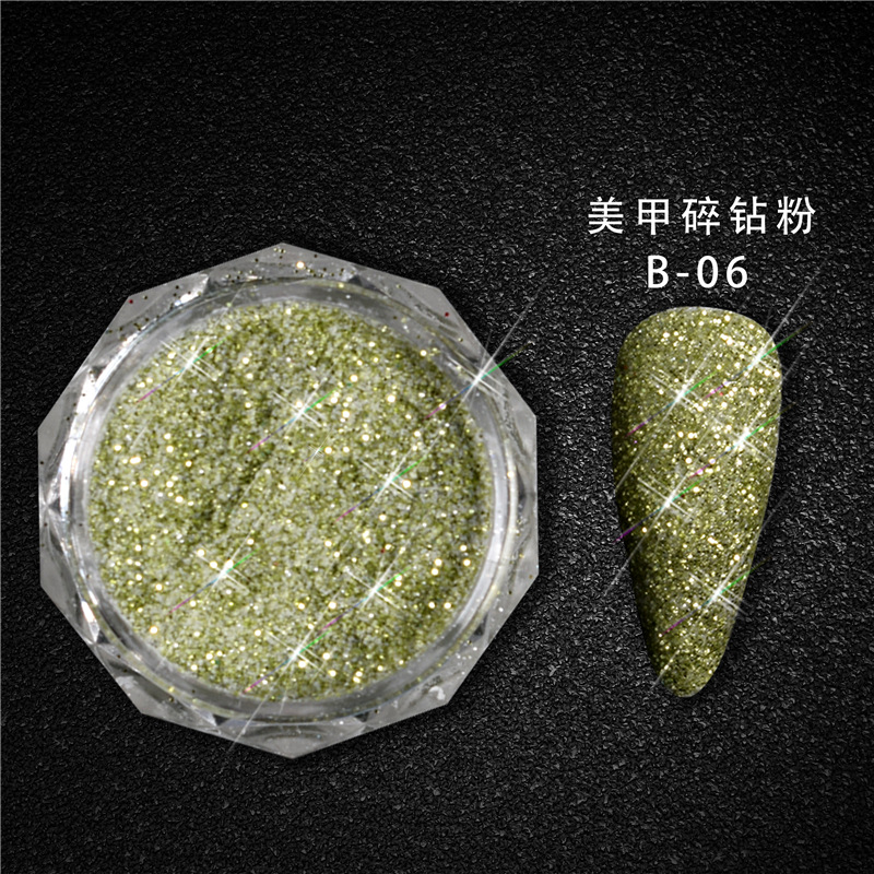 Uñas de cristal diamante polvo micro diamante joyería de uñas de oro pequeño diamante flash cristal mezclado diamante micro diamante