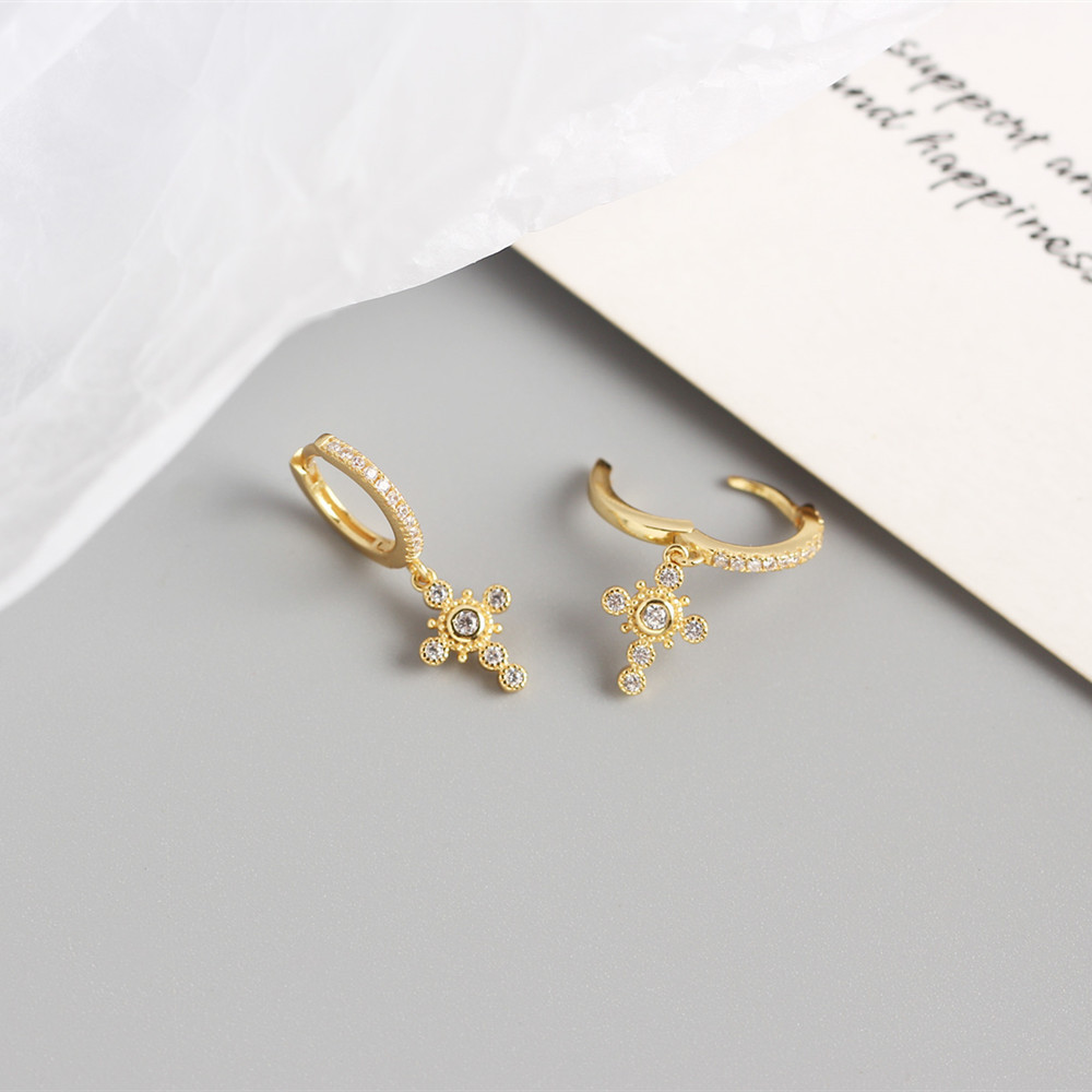 Cross Fashion Gem Plating Earrings display picture 8