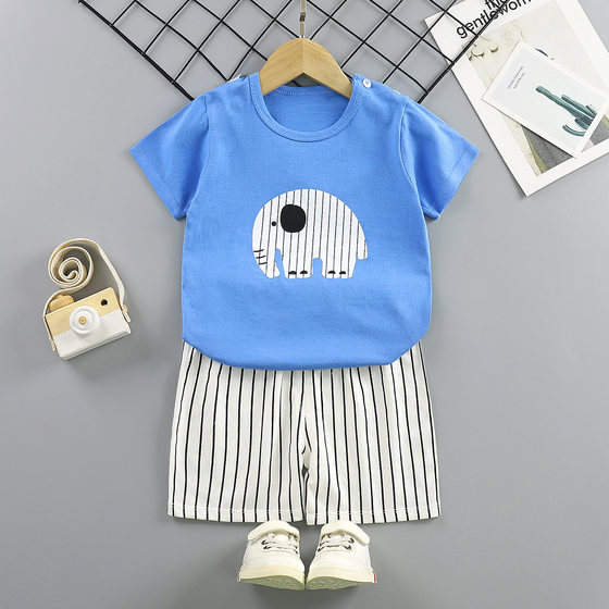 Factory direct sales baby short-sleeved suits kids clothes cotton children's summer clothes boys and girls baby T-shirts short-sleeved children's clothing