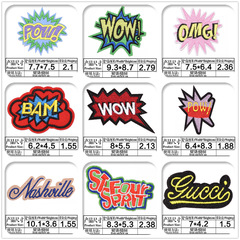 Embroidered Fabric Stickers Personalized English Letters Badges Team Spirit Badges Badges Patches Hot Selling from eBay and Amazon