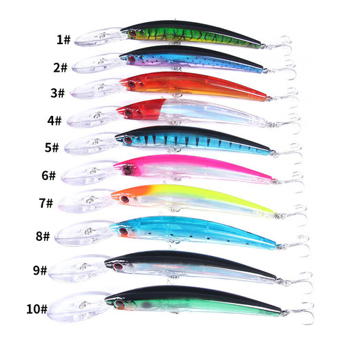 Hengjia long-range sea fishing minnow simulation fake bait 17cm23.5g floating water long-range tongue minnow
