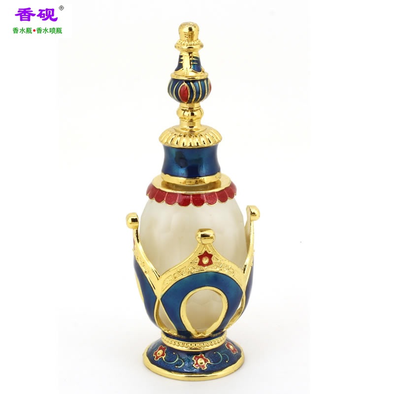 香砚25ml湖蓝色皇冠头香水瓶摆件4.jpg