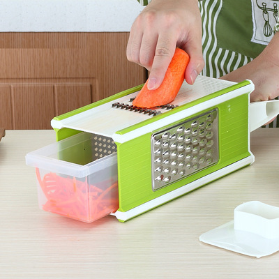 Multifunctional shredder Large shredding machine Manual Slicer household kitchen Grater green