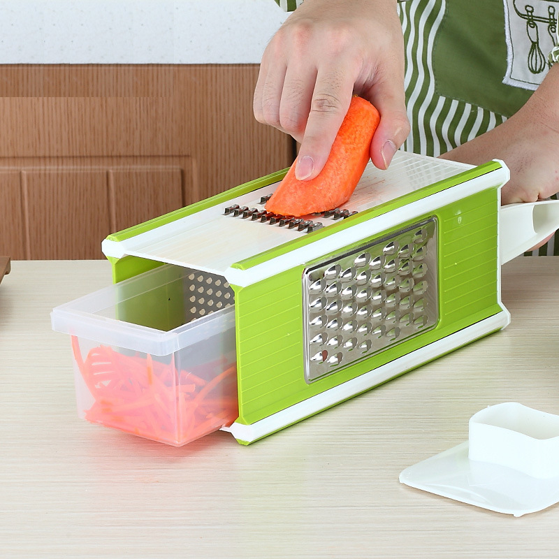 Multifunctional shredder Large shredding machine Manual Slicer household kitchen Grater green