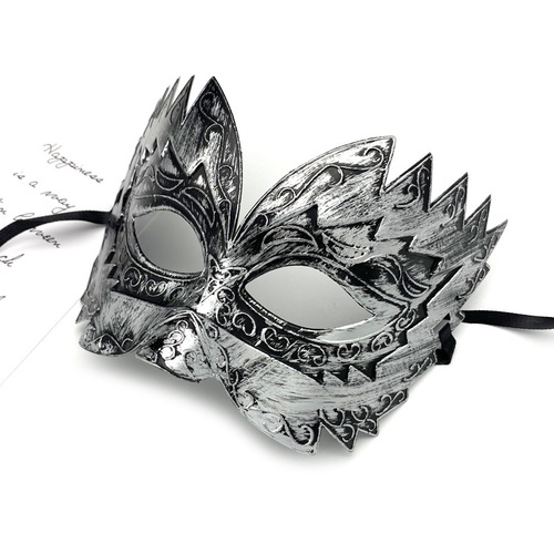 Gold and Silver Horror Funny Jagged Men's Antique Mask Halloween Party Half Face Boys Mask Wholesale