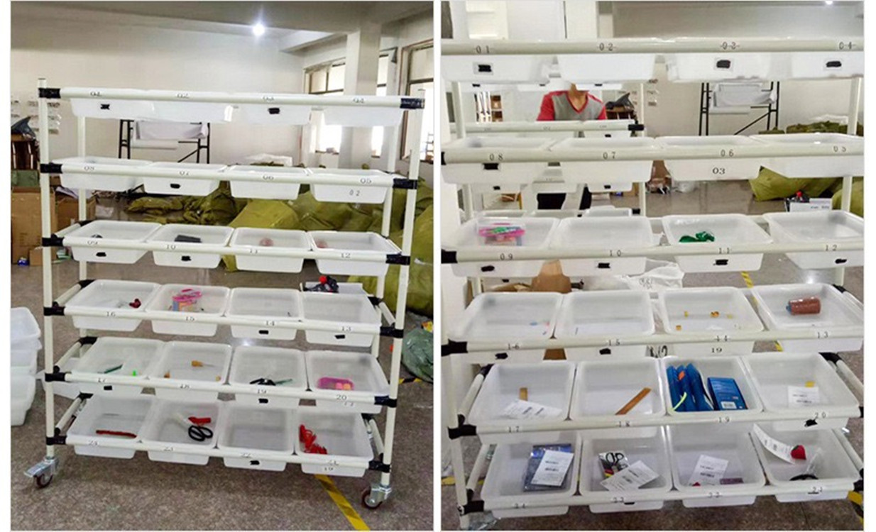 厂家直销拣货车 仓库电商配货分拣手推车 精益管快递拣货车