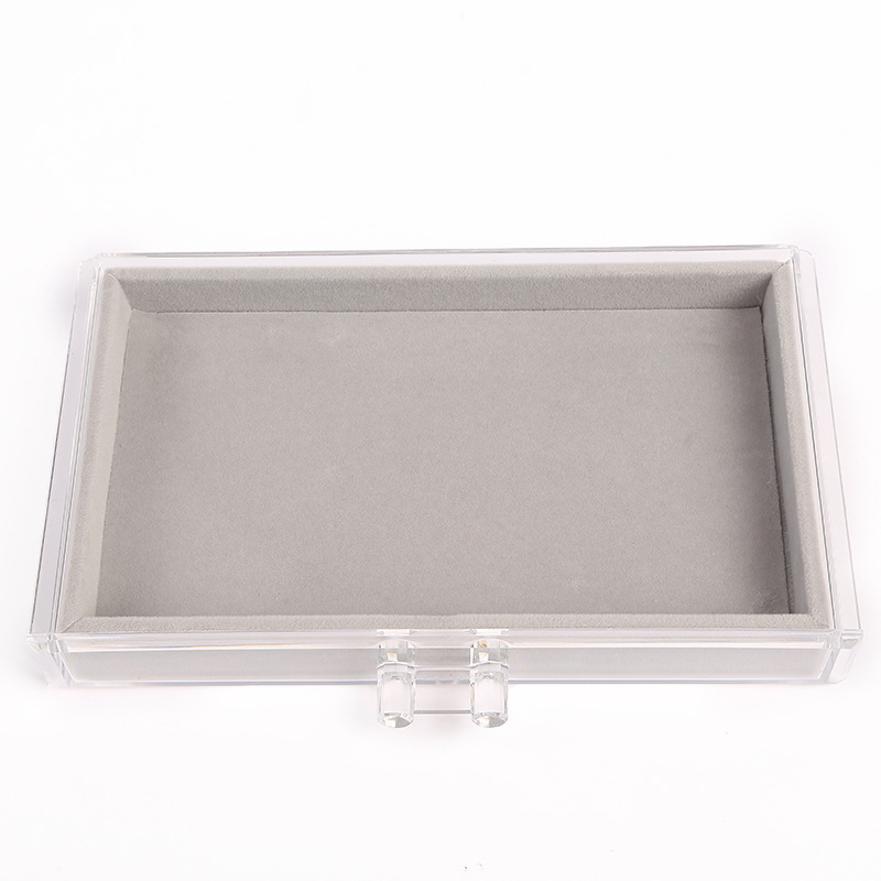 Three-layer Flannel Bottom Transparent Storage Box display picture 3