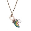 Accessory, rainbow necklace, pendant, chain for key bag , suitable for import, simple and elegant design, wholesale