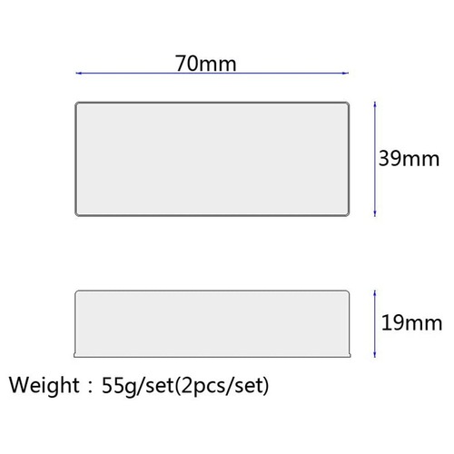 Pack of 2 closed electric guitar pickup covers metal casing pickups