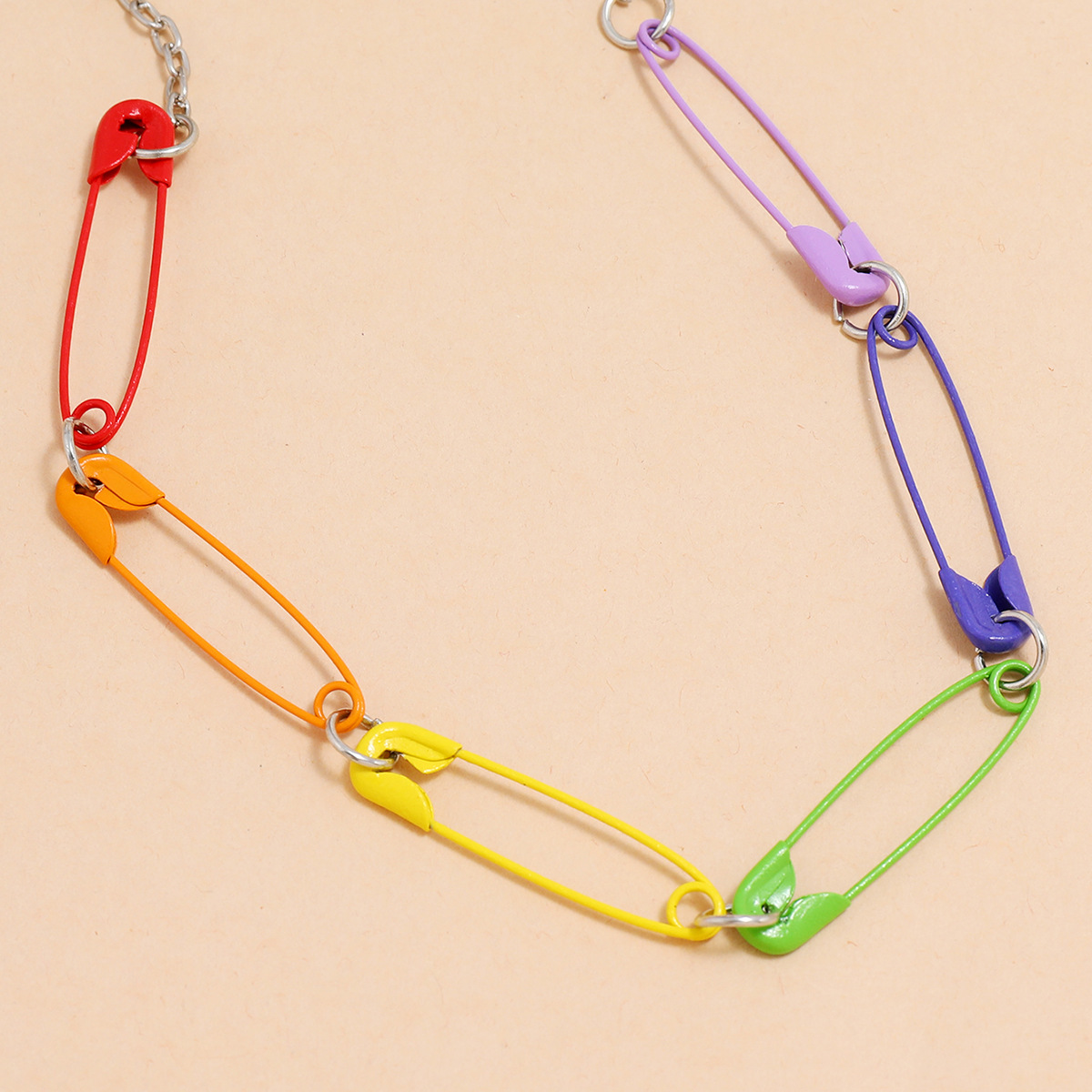 Fashion Personality  Colorful Color Pin Pin Necklace display picture 4