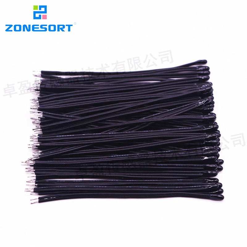 Заводская прямая небольшая черная головка с черным свинцом Термистор NTC 103F 3950 Параметры можно заказать производство