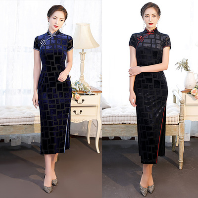 Chinese Dress cheongsam for womenDouble layer cashmere cheongsam