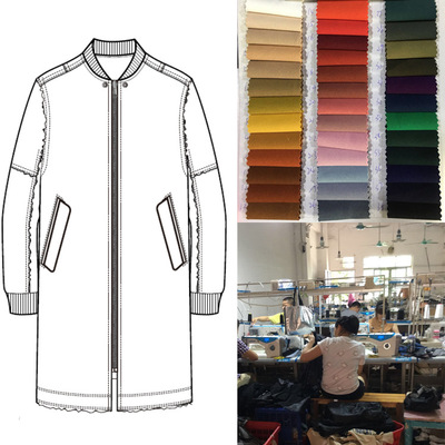 Garment factory men's wear machining customized Fur overcoat Woollen cloth coat Batch machining Contractor Making