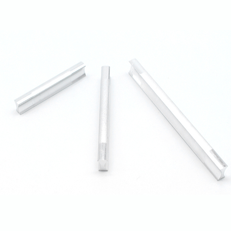 Left steel hardware aluminum alloy silver one-word handle furniture accessories cabinet door sand silver hollow handle armrest wholesale