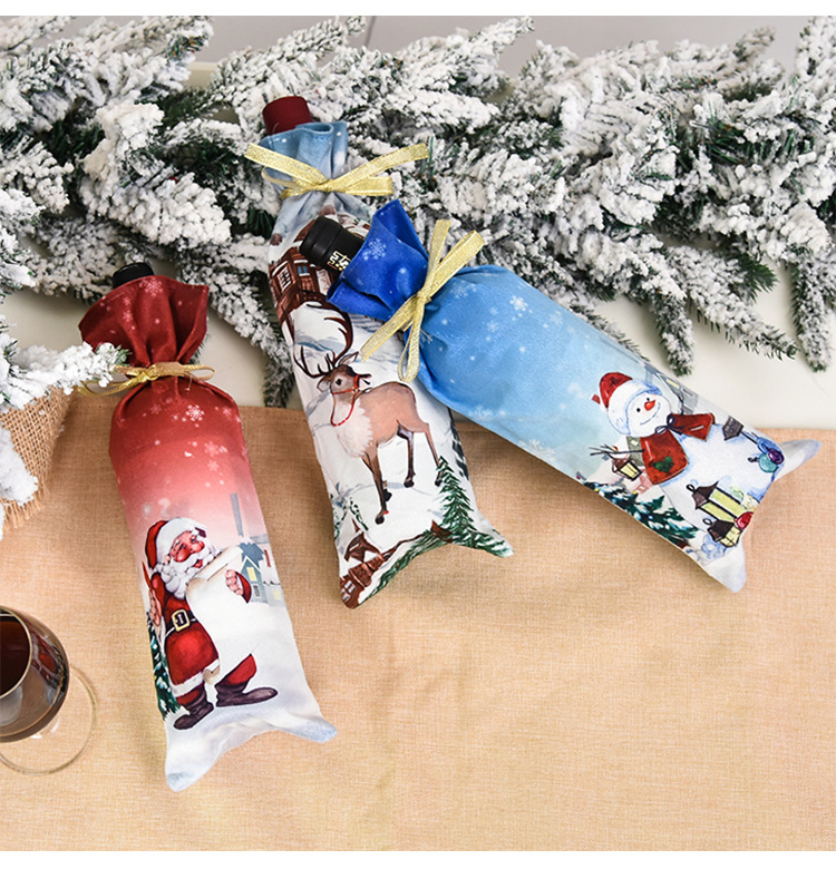 Weihnachten Süß Weihnachtsmann Schneemann Elch Schleifen Familientreffen Geschirr 1 Stück display picture 3