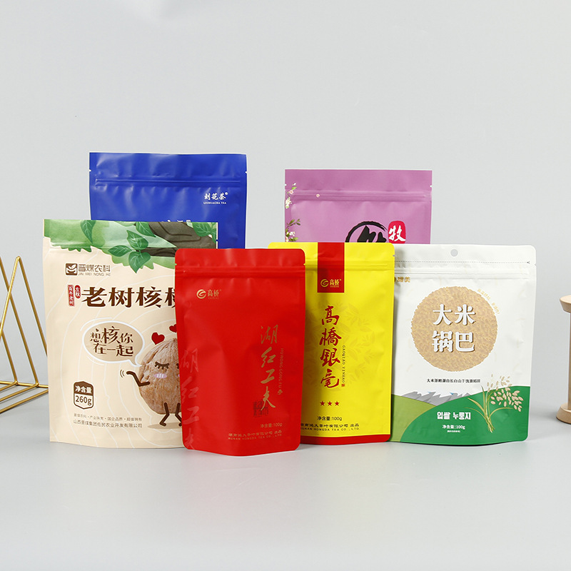 休闲零食坚果食品包装袋水果干真空塑料复合袋果茶花茶自立自封袋