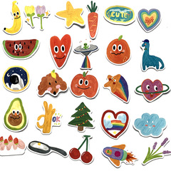 Oil painting series fruit dessert cartoon waterproof car sticker decoration car mobile phone computer account DIY sticker