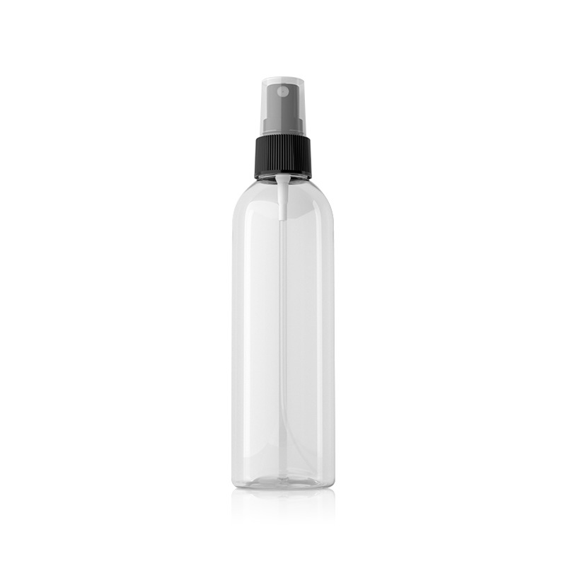 Langwei 200ml transparente botella de spray de hombro redondo cosmético plástico sub-botella perfume sub-embalaje puro botella de spray de rocío