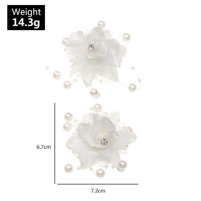 White Pearl Flower Super Fairy Flower Fairy Side Clip display picture 2