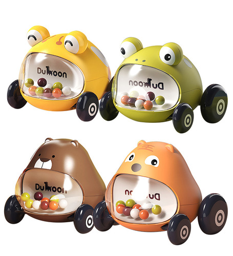 Cross-border baby cartoon toy car set children's inertial car boy girl animal car baby pull-back car