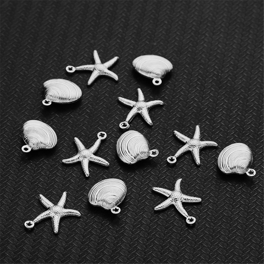 Scallop, Starfish Pattern 1 Piece 12mm 19mm 304 Stainless Steel Scallop Starfish Pendant