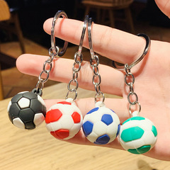 Cartoon Football Keychain Pendant PVC Creative Sports Small Gift Influencer Key Ring Accessories Wholesale