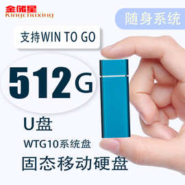 金储星PSSD迷你U盘1t512g移动固态硬盘USB3.0电脑外置硬盘WinToGo