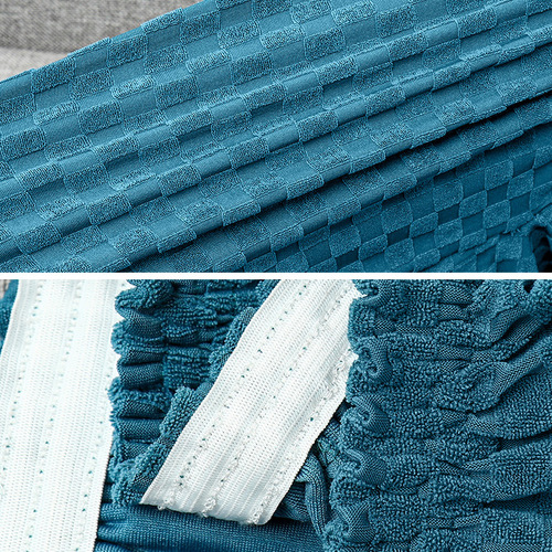 New Style 3D Square Embroidered Universal Chair Cover with Solid Color Knit Pattern Elastic Thick Chair Cover for Hotels and Homes