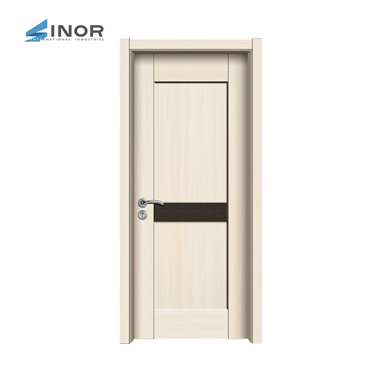 Puerta de ingeniería de apartamentos de hotel puerta de madera ecológica sin pintura puerta interior sin pintura tablero de múltiples capas marco de la puerta de cristal de carbono