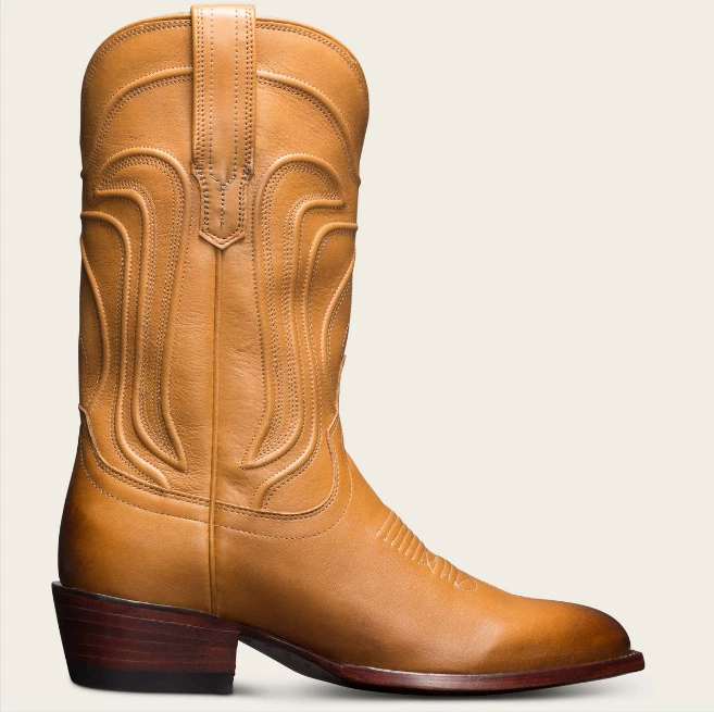 Фабричные прямые на низком каблуке, заостренный круглый носок, вышитые до середины икры, мужские повседневные Универсальные мужские сапоги с вышивкой через границу