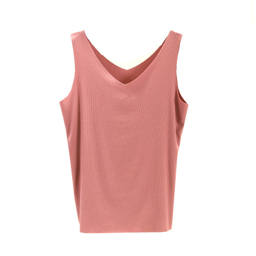 Spring and Summer Thin Modal V-Neck Strapless Tank Top for Women, Adjustable Cut, Sleeveless, Ideal for Layering, Seamless, Plus Size Base Layer Top