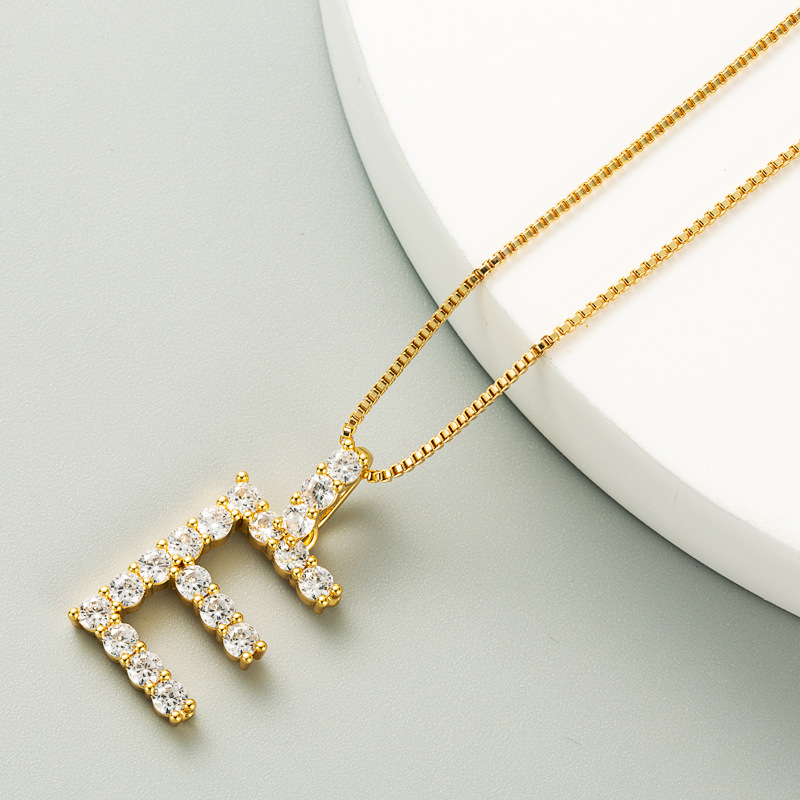 Korean O Word Chain Geometric Letter Necklace Letter Love Clavicle Chain Hip Hop Necklace Wholesale display picture 7