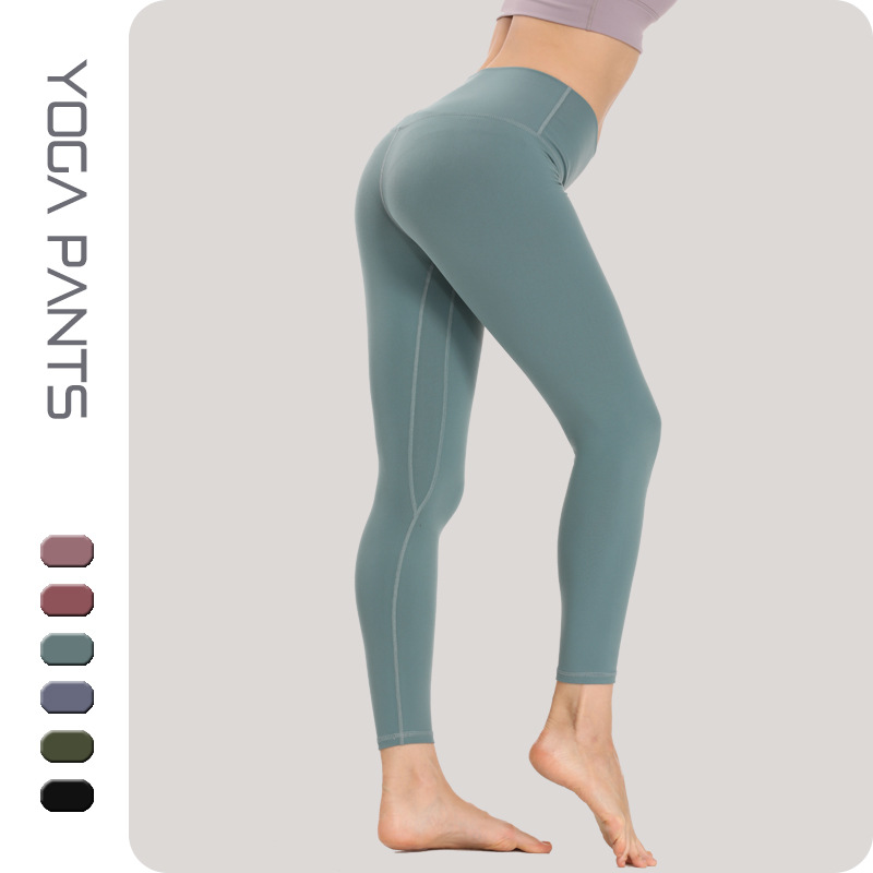 厂家货源跨境高腰lulu瑜伽裤运动紧身裤九分裤亲肤小脚健身裤