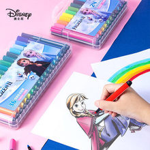 迪士尼三角杆可水洗水彩笔儿童水溶性12色24色36色画画笔学生奖品