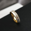 Japanese universal golden small design ring stainless steel, light luxury style, micro incrustation, pink gold, does not fade