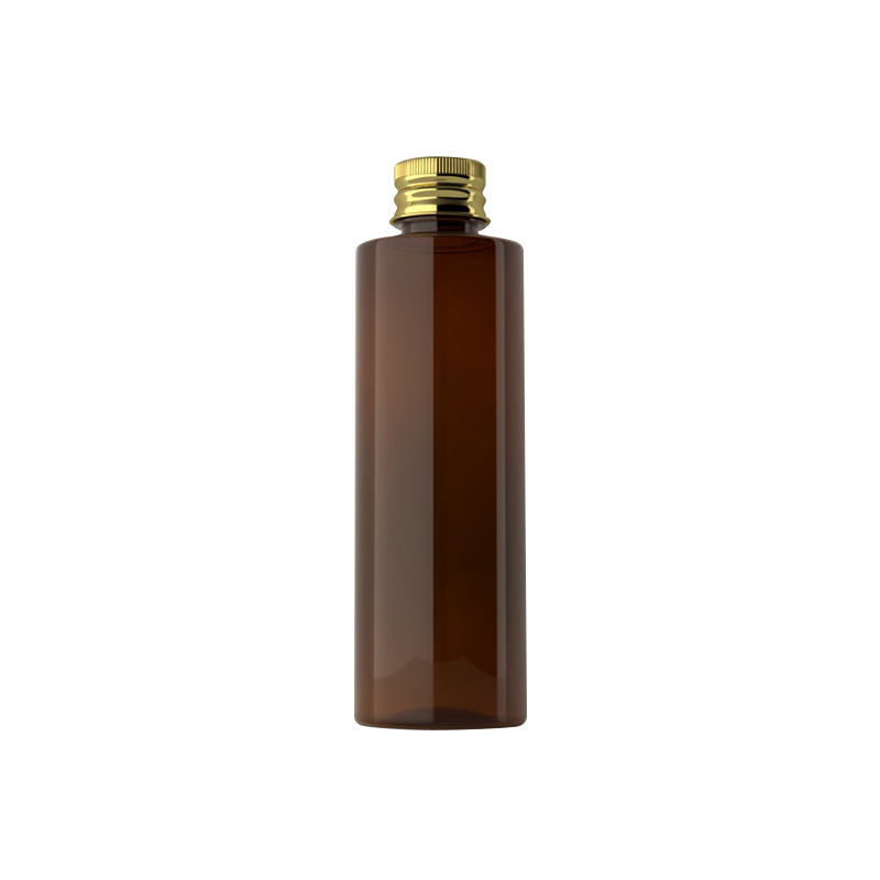 250ml botella de tapa de aluminio de hombro plano (con tapón interior) botella de plástico botella de PET botella de plástico sub-botella cosmética