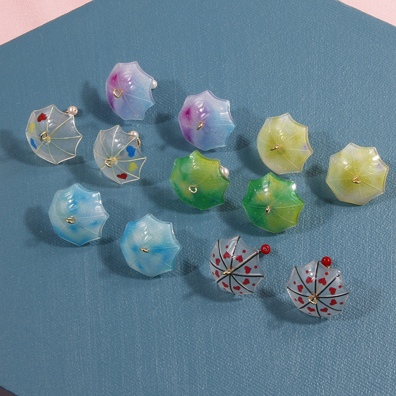 亚克力小雨伞浪漫小清新挂件配饰DIY|ms