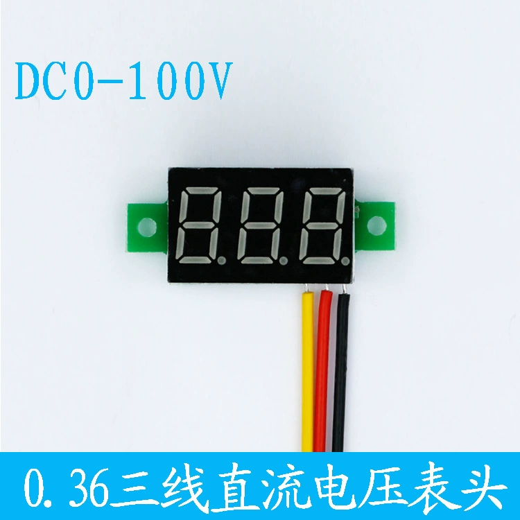 Прямые продажи с фабрики 0,36 трехпроводной Вольтметр постоянного тока с цифровым дисплеем головка вольтметра DC0-100V высокоточная защита от обратного хода