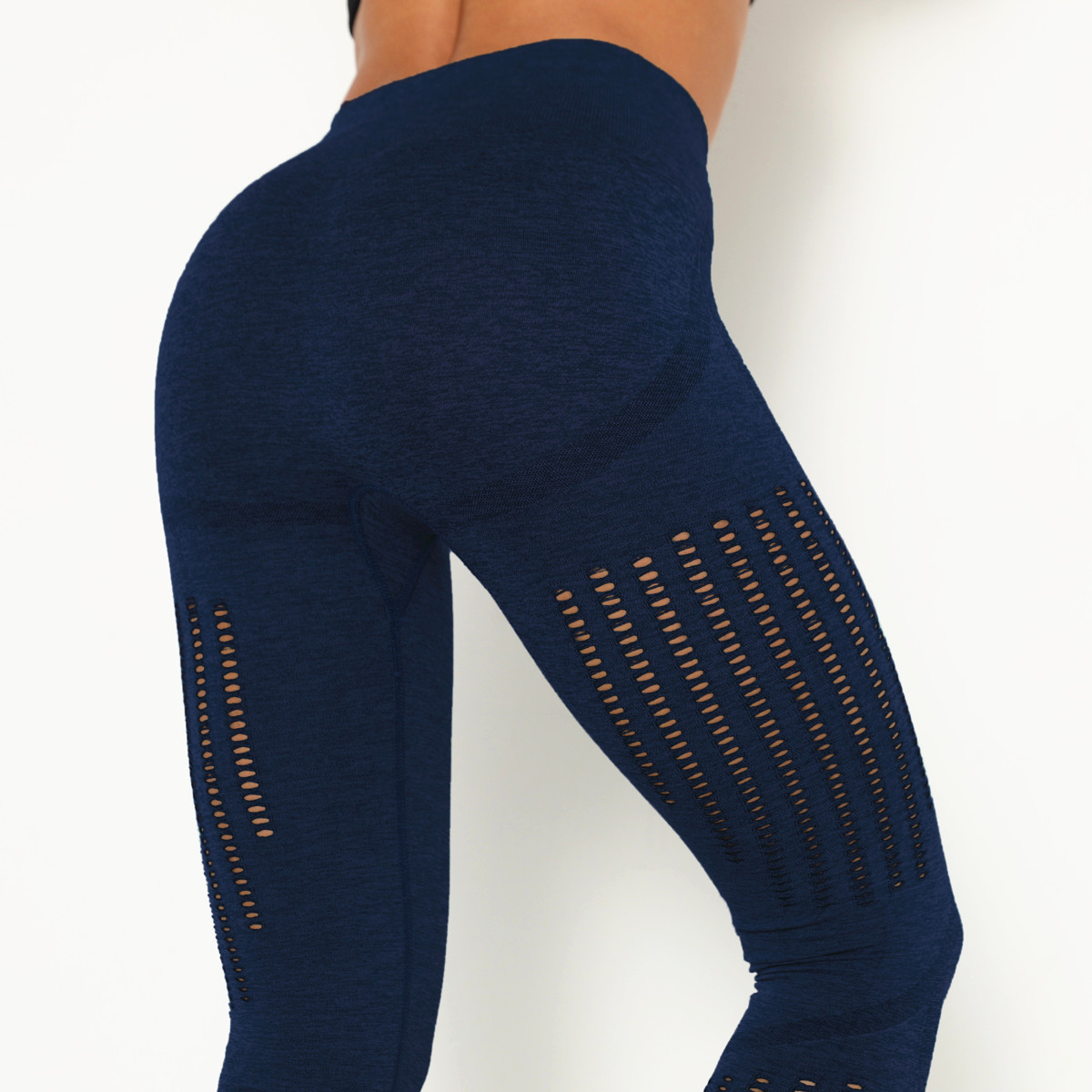 pantalones de yoga ajustados de cintura alta sin costuras NSLX9033